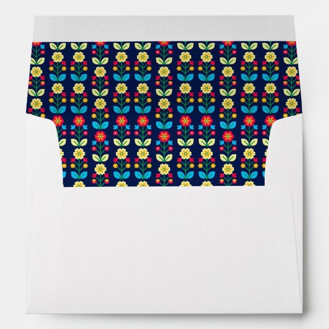 Colorful Floral Pattern Envelope (Back (Bottom))