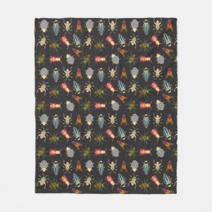 Colorful Floral Pattern Fleece Blanket