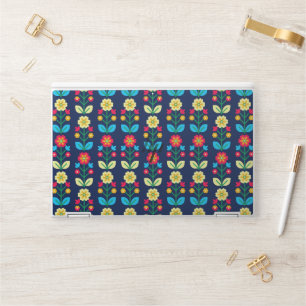 Colorful Floral Pattern HP Laptop Skin
