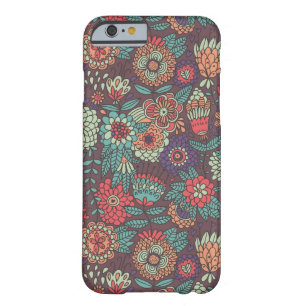 Colorful floral pattern in cartoon style barely there iPhone 6 case