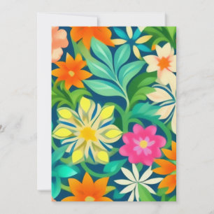 Colorful Floral Pattern Invitation