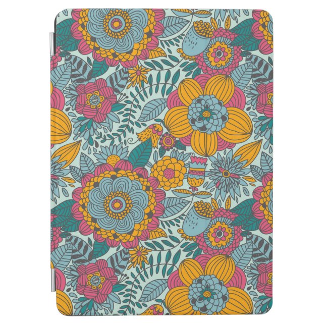Colorful floral pattern iPad air cover (Front)