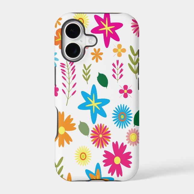 Colorful Floral Pattern Iphone Case (Back)