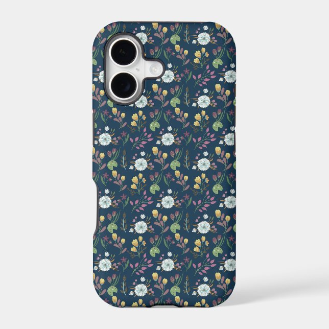Colorful Floral Pattern Iphone Case (Back)