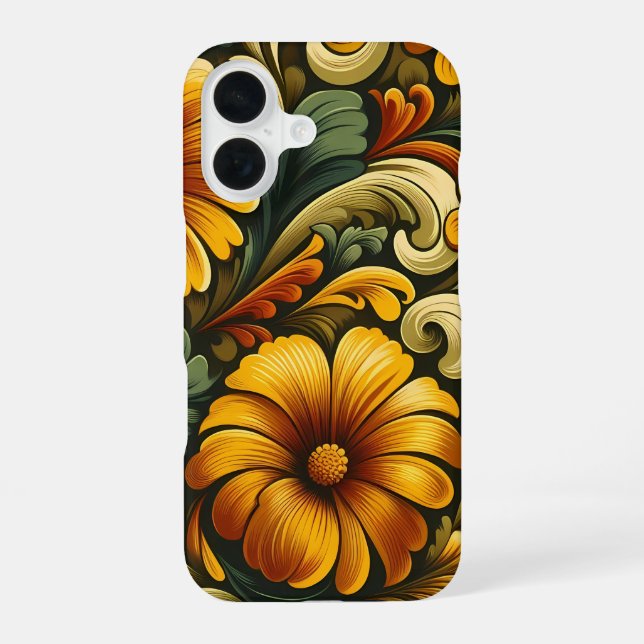 Colorful Floral Pattern iPhone Case (Back)