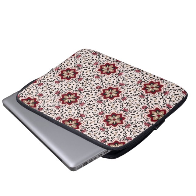 Colorful Floral Pattern Laptop Sleeve (Front Bottom)