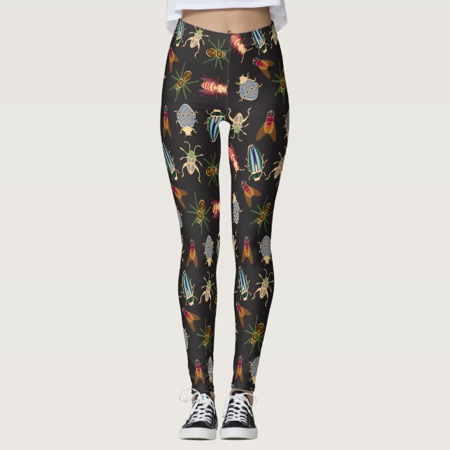Colorful Floral Pattern Leggings (Front)