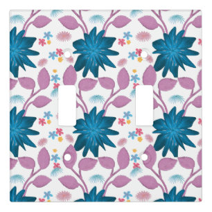 Colorful floral pattern light switch cover