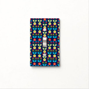 Colorful Floral Pattern Light Switch Cover