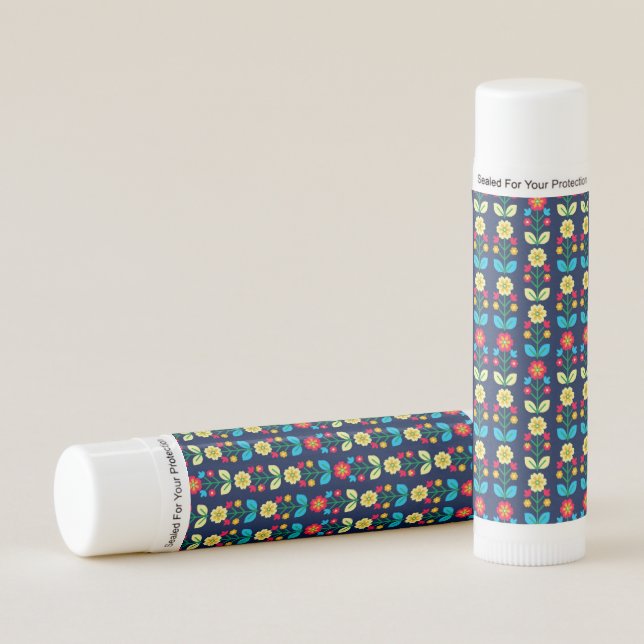 Colorful Floral Pattern Lip Balm (Front)