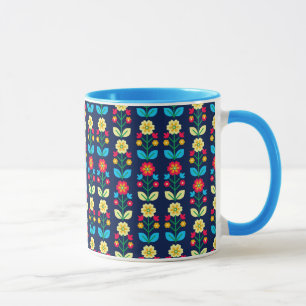 Colorful Floral Pattern Mug