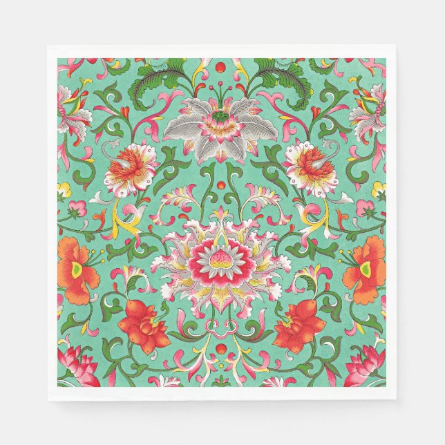 Colorful Floral Pattern Napkins (Front)