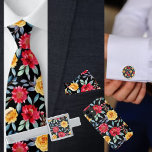 Colorful Floral Pattern                           Neck Tie at Zazzle