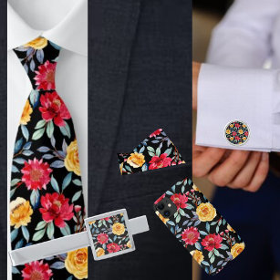 Colorful Floral Pattern                           Neck Tie