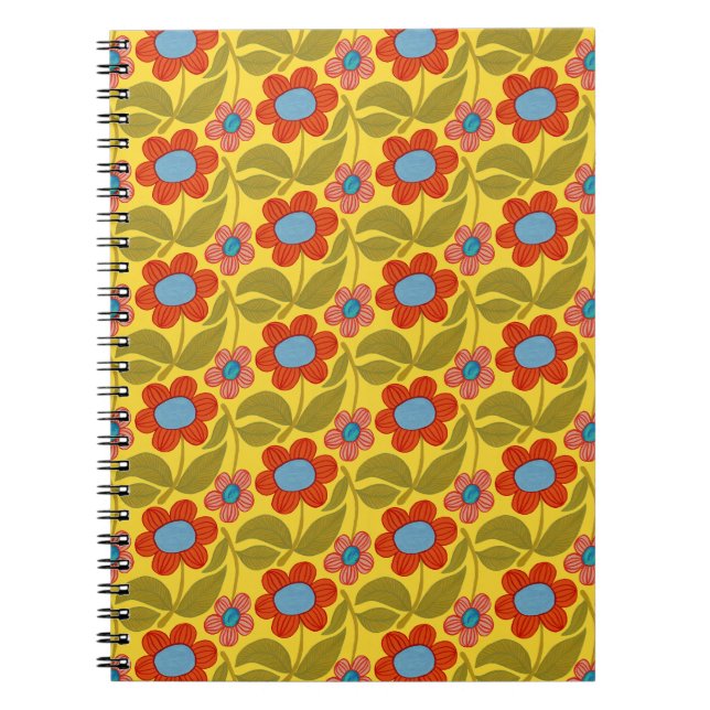 Colorful Floral Pattern Notebook (Front)