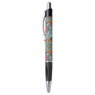 Colorful floral pattern pen