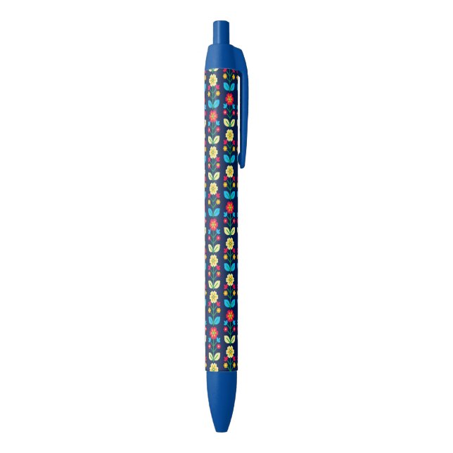 Colorful Floral Pattern Pen (Bottom (Vertical))