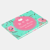 Colorful Floral Pattern Personalized Guestbook (Corner)