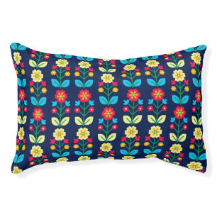 Colorful Floral Pattern Pet Bed
