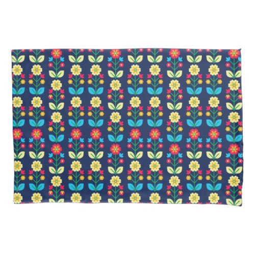 Colorful Floral Pattern Pillow Case