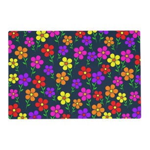 Colorful Floral Pattern Placemat