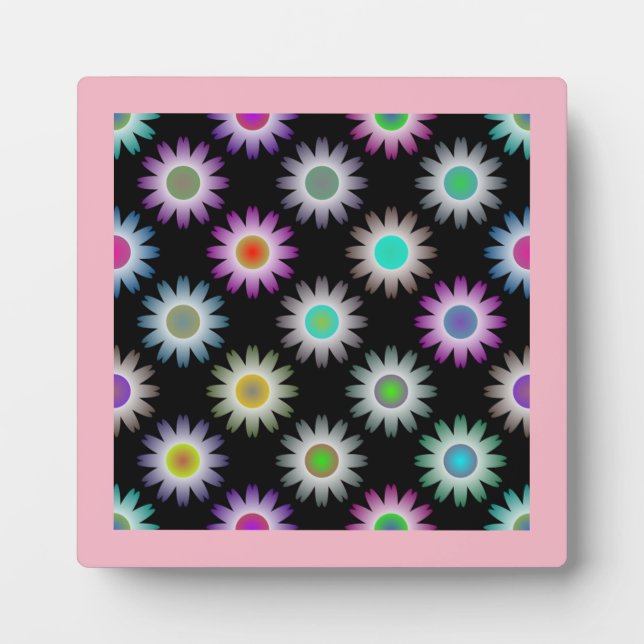 COLORFUL FLORAL PATTERN PLAQUE (Front)