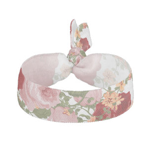 Colorful Floral Pattern Ribbon Hair Tie