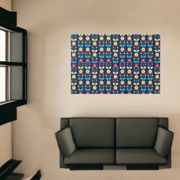 Colorful Floral Pattern Rug by trendzilla at Zazzle