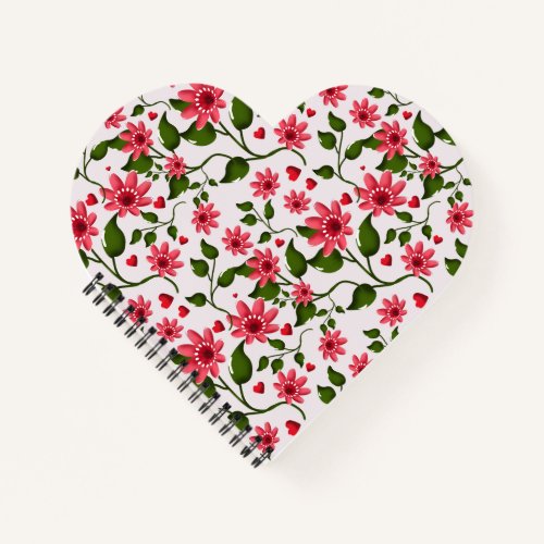 Colorful Floral Pattern Seamless Bright Flower  Notebook