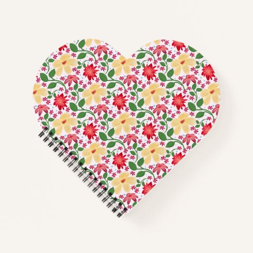 Colorful Floral Pattern Seamless Bright Flower  Notebook