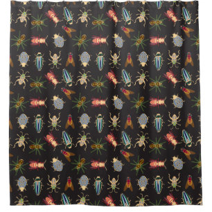 Colorful Floral Pattern Shower Curtain