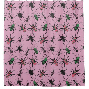 Colorful Floral Pattern Shower Curtain