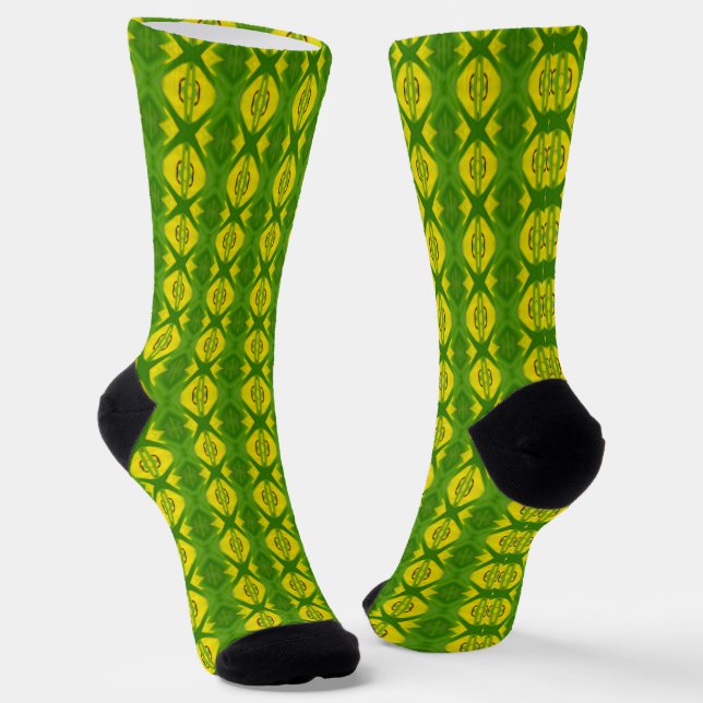 Colorful floral pattern socks (Angled)