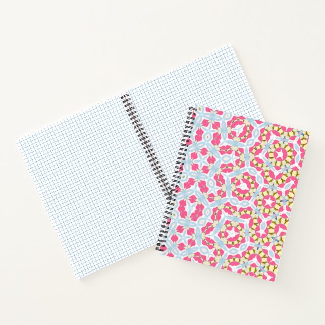 Colorful Floral Pattern Spiral Notebook (Inside)