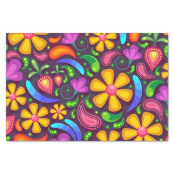 Colorful Floral Pattern Tissue Paper by biutiful at Zazzle