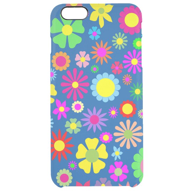 Colorful floral pattern uncommon iPhone case (Back)