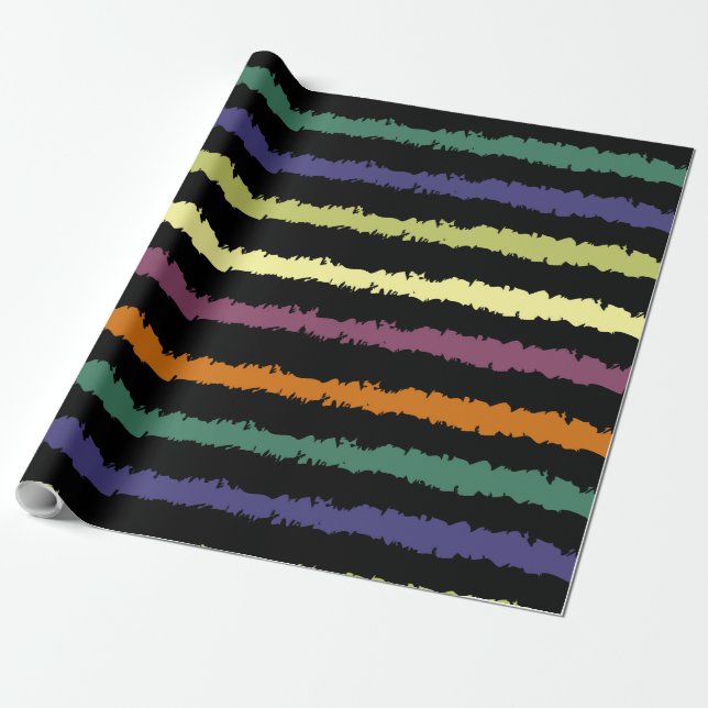 Colorful Floral Pattern Wrapping Paper (Unrolled)