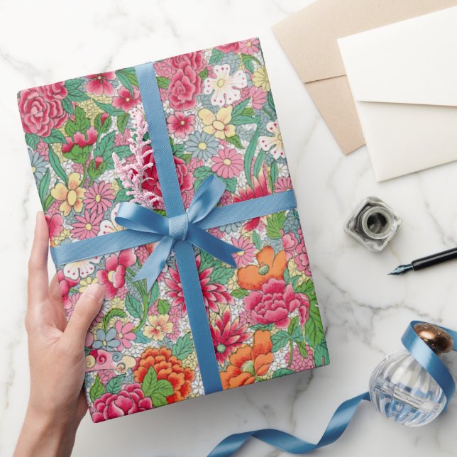 Colorful floral pattern  Wrapping Paper (Gifting)