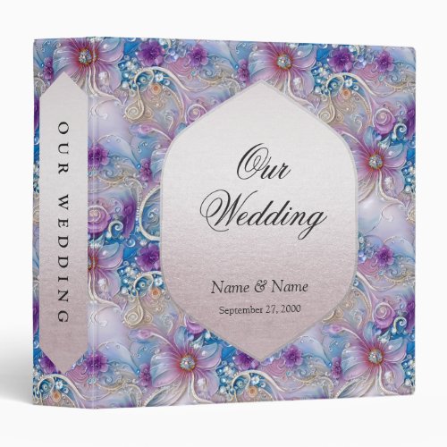 Colorful Floral Pearly Gems Album Binder