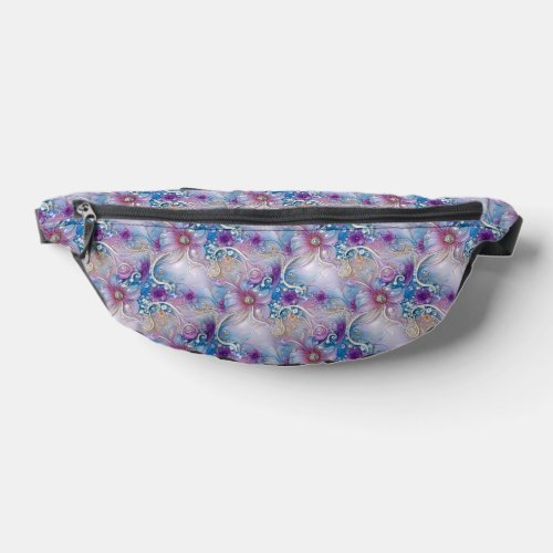 Colorful Floral Pearly Gems Fanny Pack