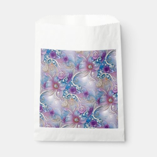 Colorful Floral Pearly Gems Favor Bag
