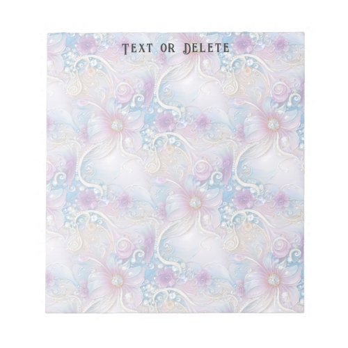 Colorful Floral Pearly Gems Notepad