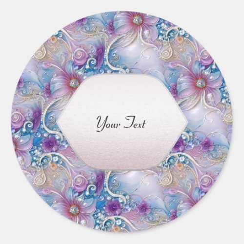 Colorful Floral Pearly Gems Sticker