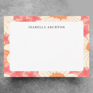 Colorful Floral Personal Note Card