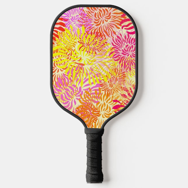 Colorful Floral  Pickleball Paddle (Front)