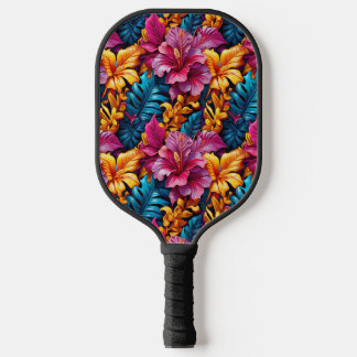 Colorful Floral Pickleball Paddle - Patterned