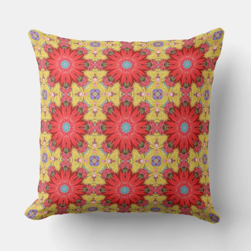 Colorful Floral Pillow