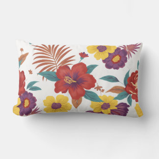 Colorful Floral pillow design, flower lover pillow