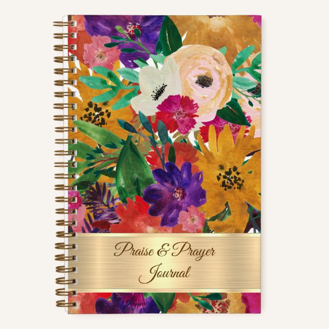 Colorful floral Praise & prayer journal (Front)