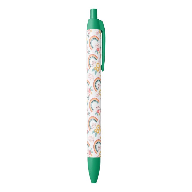 Colorful Floral Rainbow Pattern Pen (Bottom (Vertical))